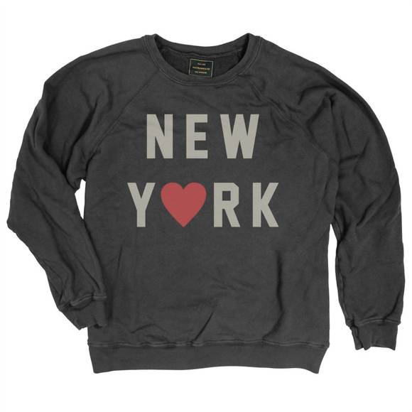 NEW THE ORIGINAL RETRO BRAND women's new york french terry sweatshirt in vintage - Picture 1 of 2
